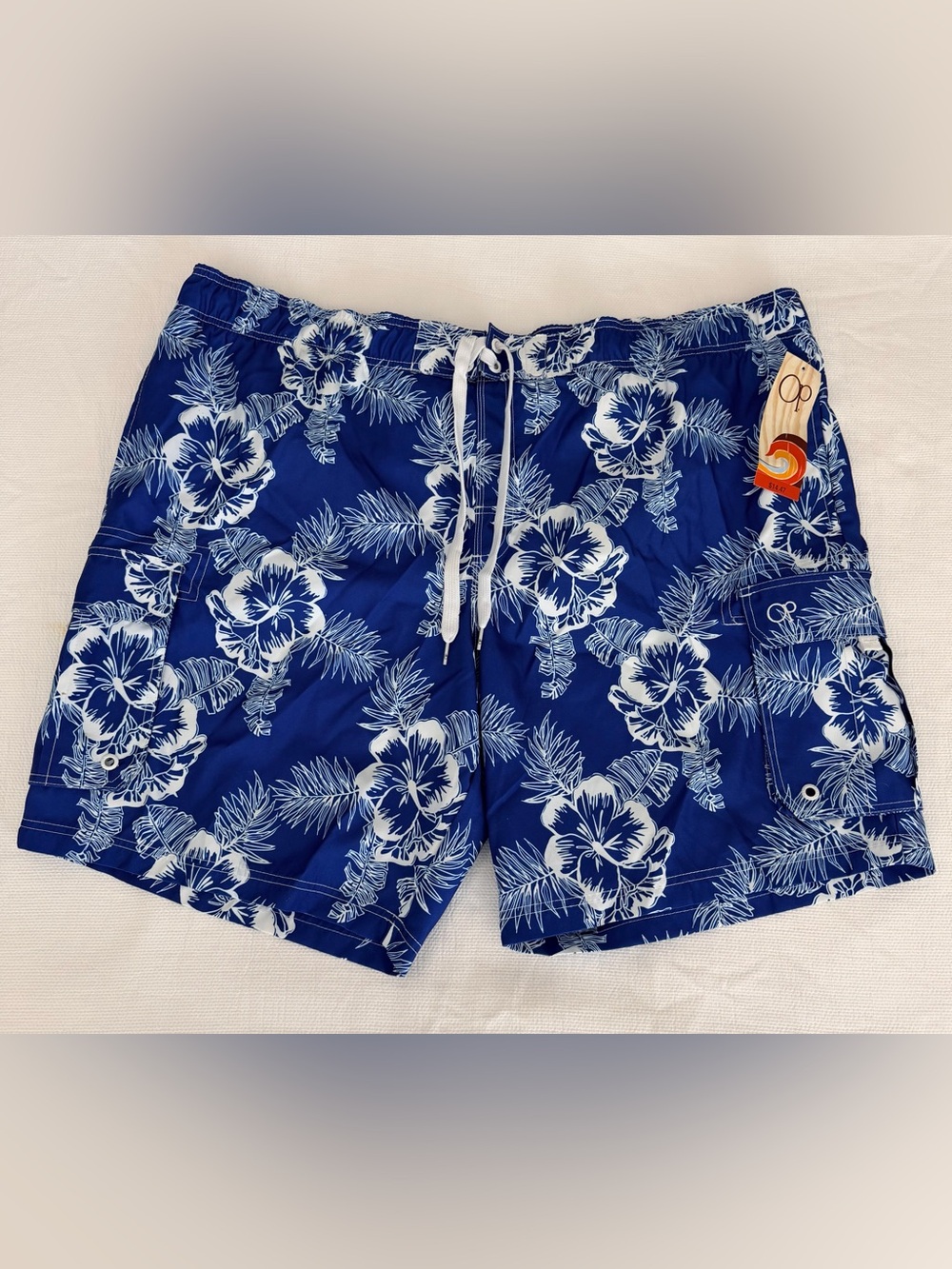 NEW OP Ocean Pacific Men's 3XL Mesh Lined Tropical Surf Swim Trunks, New w/Tags